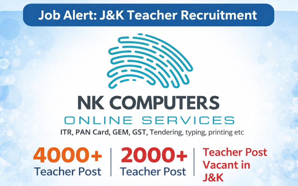 Teacher post vacant in jk image