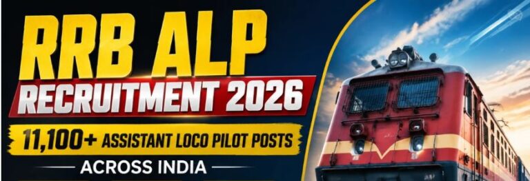 RRB ALP CEN 01/2026 Recruitment 2026 Notification Out – Apply Online for 11,127 Assistant Loco Pilot Posts